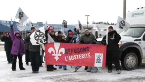 La caravane contre l'austérité s'est arrêtée à La Pocatière