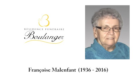 Françoise Malenfant (1936 - 2016)