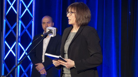 Marie-Eve-Proulx réitère son soutien à la réfection de la Salle de spectacle Edwin-Bélanger