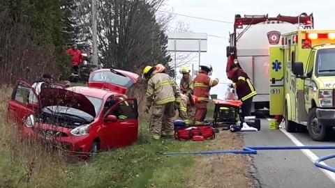 Accident avec blessé à Berthier-sur-Mer