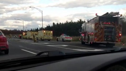 Carambolage impliquant quatre véhicules sur l’Autoroute 20 Est dans le secteur de Beaumont