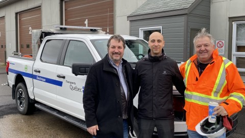 	            	Le député Rivest fait la tournée des travaux routiers sur son territoire 	            