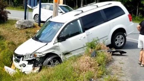 Collision entre deux véhicules à Montmagny dans le secteur du Camping des Érables