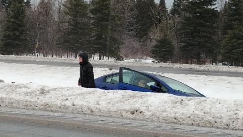 Sortie de route à Saint-Alexandre de Kamouraska