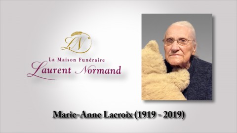 Marie-Anne Lacroix (1919 - 2019)