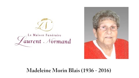 Madeleine Morin Blais (1936 - 2016) 