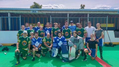 Sports Match amical opposant les employés municipaux de Saint-Pamphile et la Sûreté du Québec