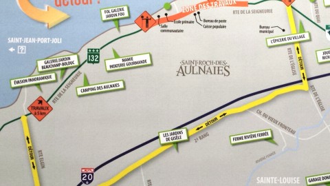 Entrave routière sur la route 132, à St-Roch-Des-Aulnaies