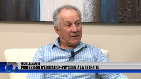 Entrevue - Michel Lamarche, professeur-retraité magnymontois en action pour nommer la piste d'athlétisme de l'école Ls.-J.-Casault «Piste Denis Boulet» - 12 juillet 2022