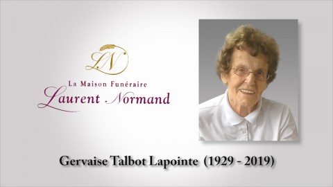 Gervaise Talbot Lapointe (1929 - 2019)