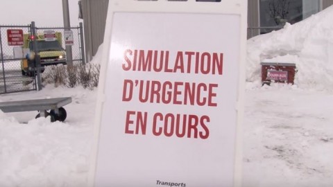 Simulation d'un écrasement d'avion à l'aéroport de Montmagny