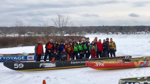 La 3e édition du camp d’entrainement de canot à glace Vo2Gym/Croisière Lachance/AML-Pharmacie D.Lachance connait un succès