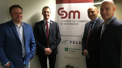 Desjardins Entreprises, Mallette et Telus réitèrent leur appui à la Chambre de Commerce de Montmagny pour 2019