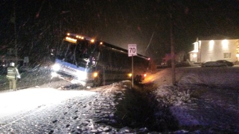 Un autobus d'Orléans Express se retrouve dans le fossé à Cap-Saint-Ignace et fait deux blessés