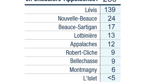 Moins de 5 cas positifs infectés par la COVID-19 dans la MRc de L’Islet 