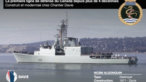 Un dernier au revoir au NCSM Algonquin construit et modernisé chez DAVIE