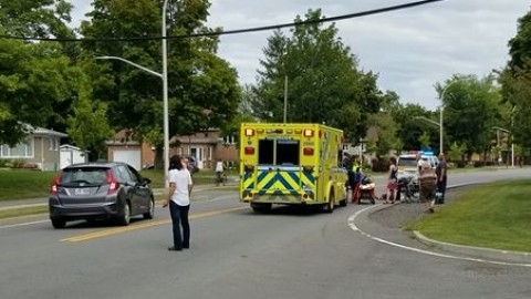 Accident de vélo à Montmagny