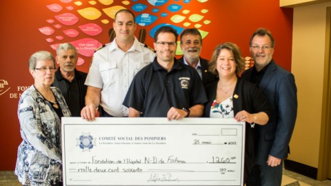 Les pompiers de La Pocatière versent une partie de leur salaire $ à la Fondation de l’hôpital Notre-Dame-de-Fatima