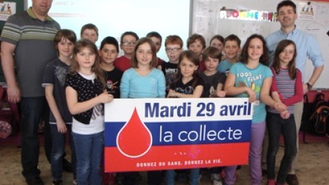 Des élèves de l'école primaire du Phare de Saint-Michel-de-Bellechasse s'impliquent dans une collecte de sang