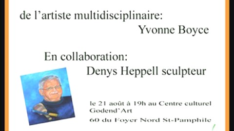 Vernissage des uvres d'Yvonne Boyce au Centre culturel Godend'Art