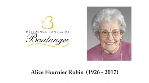 Alice Fournier Robin  (1926 - 2017)
