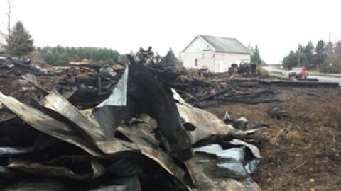 Précisions sur l'incendie d'une grange à Saint-Gabriel Lalemant survenu le samedi 25 octobre