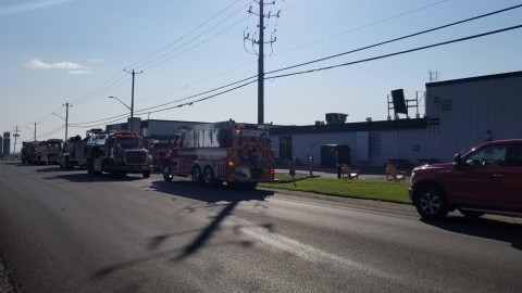 De la fumée force l’intervention des pompiers chez Teknion Roy&Breton à Saint-Vallier