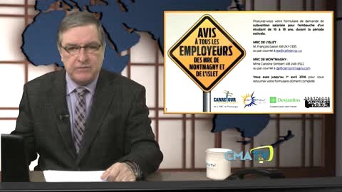 Émission du lundi 14 mars 2016