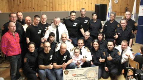 Le souper spaghetti de Berthier-sur-Mer permet d'amasser une somme de 4 049 $ en vue du Défi Gratte-Ciel Scott de Dystrophie musculaire Canada 