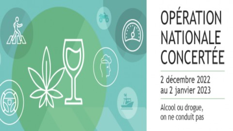Opération nationale concertée alcool-drogues « Alcool ou drogue, on ne conduit pas »