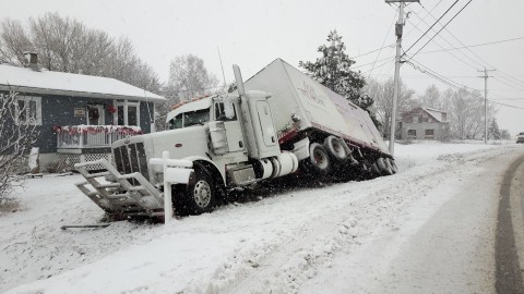 Plusieurs sorties de routes ce matin sur la Côte-du-Sud