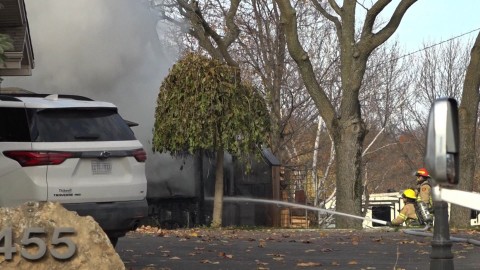 Incendie au 455 boulevard Taché ouest à Montmagny