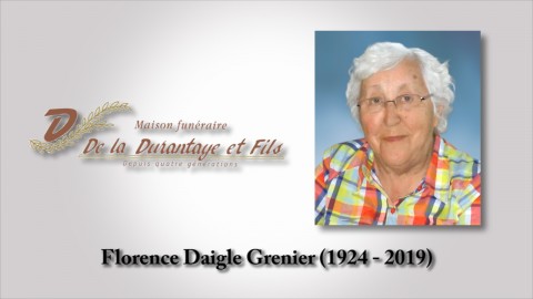 Florence Daigle Grenier (1924 - 2019)