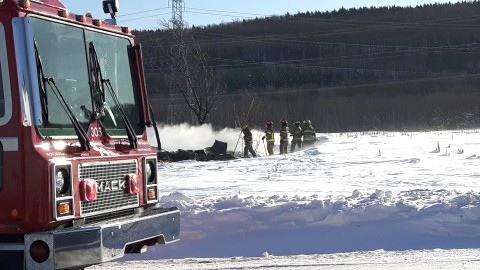 Un feu ravage une grange sur le chemin Saint-Luc à Montmagny, le propriétaire croit qu’il s’agit d’un incendie criminel