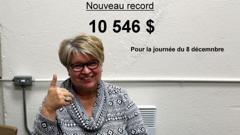 Une Guignolée record de plus de 10 500 $ !