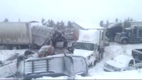 Méga carambolage sur l'autoroute 20 à Saint-Jean-Port-Joli