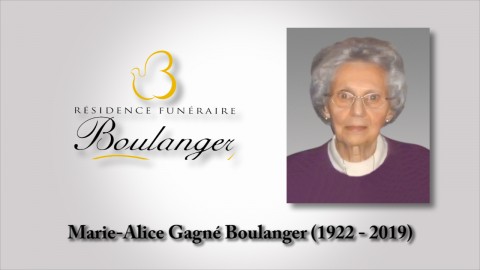 Marie-Alice Gagné Boulanger (1922 - 2019)