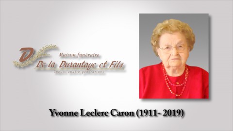 Yvonne Leclerc Caron (1911 - 2019)