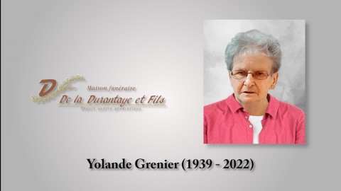 Yolande Grenier (1939 - 2022)