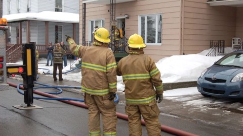 Sortie des pompiers à Montmagny