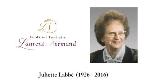 Juliette Labbé (1926 - 2016)