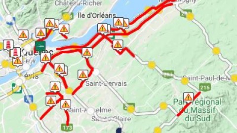 Bilan des routes fermées dans la région 13h