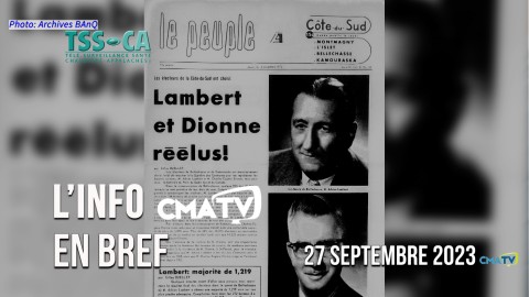 L'Info CMATV en bref du 27 septembre 2023