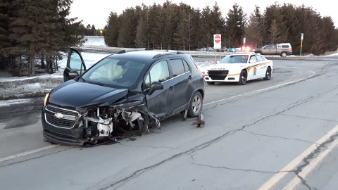 Collision entre un poids lourd et un véhicule sur le chemin du Coteau à Montmagny