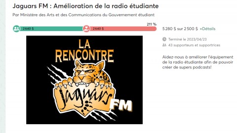 Mission accomplie pour la radio étudiante Jaguars FM de l’École secondaire La Rencontre