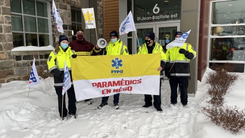 Les paramédics de Saint-Jean-Port-Joli se donnent un mandat de grève