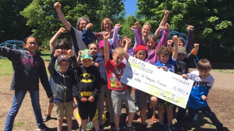 L’Élan collectif contribue à la cour de l’école Saint-François-Xavier de L’Islet