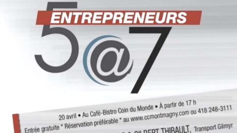 La Chambre de commerce de Montmagny organise un 5 à 7 entrepreneurial