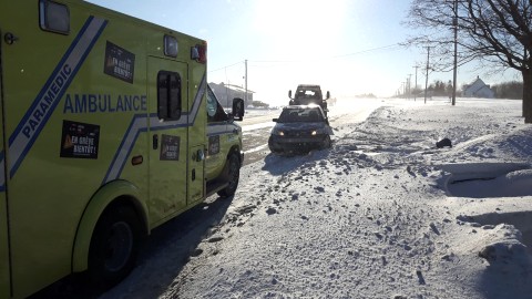 Une sexagénaire fait un capotage à Montmagny