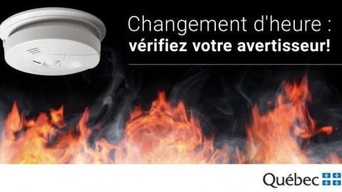 Changement d’heure est un bon moment pour changer les piles des avertisseurs de fumée